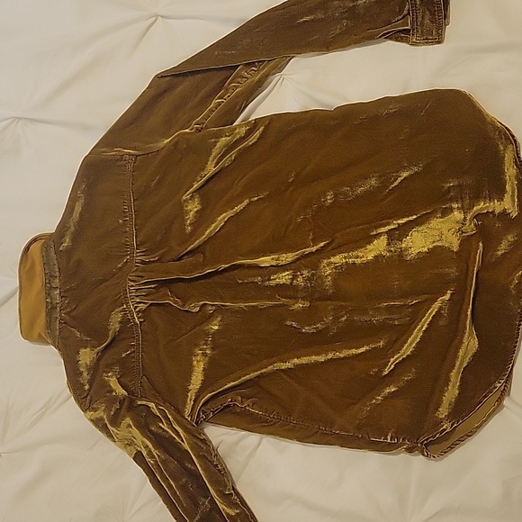 Maeve by Anthropologie Velvet Button Down Shirt - Picture 4 of 8